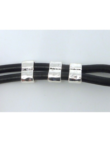 Connecteur multi rangs 2 trous pour cuir rond de 5,5mm