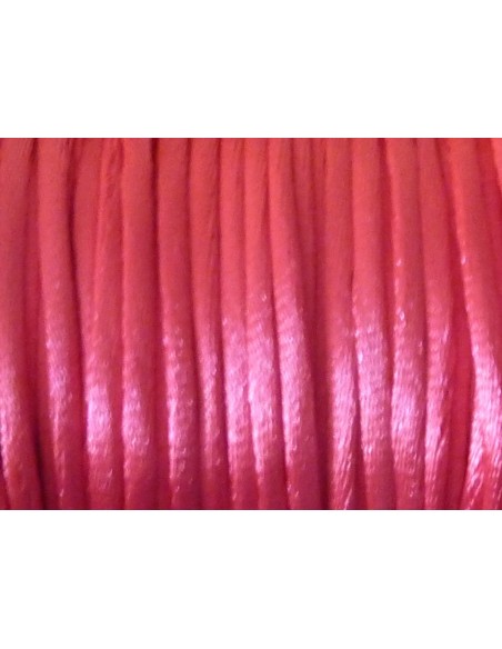 20m Cordon Queue de rat 2mm rose vif quasi fluo 2mm
