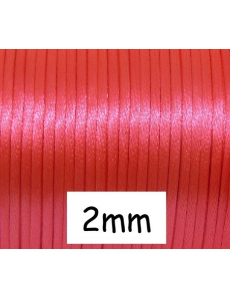 Cordon queue de rat rose orangé 2mm