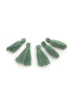 R-Lot de 5 Petits Pompons vert mousse 3cm en polyester 2
