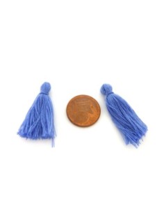 Pompons bleu lavande 3cm en polyester 2
