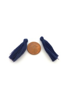 Pompons bleu cobalt 3cm en polyester 2
