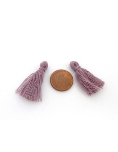 Lot de 5 Petits Pompons parme glycine pâle 3cm...