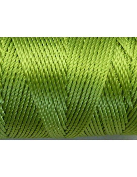 5 m fil, cordon nylon vert anis avocat brillant 0,8mm
