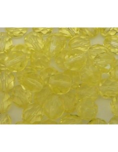 Perle en verre à facette jaune 2