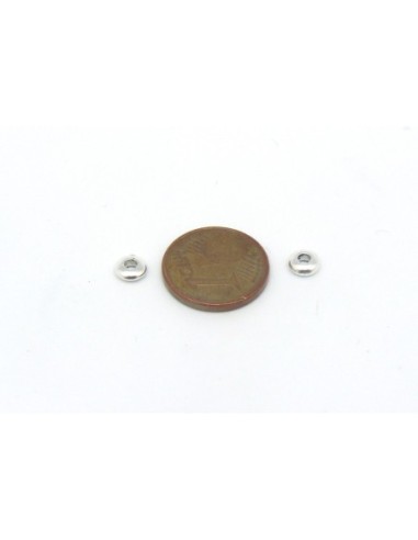 Perle rondelle 5mm argenté pour création bijoux