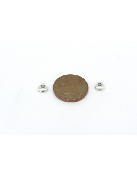 Perle rondelle 5mm argenté pour création bijoux