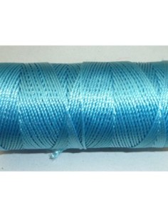 5m fil, cordon nylon 0,8mm bleu azur clair brillant 2
