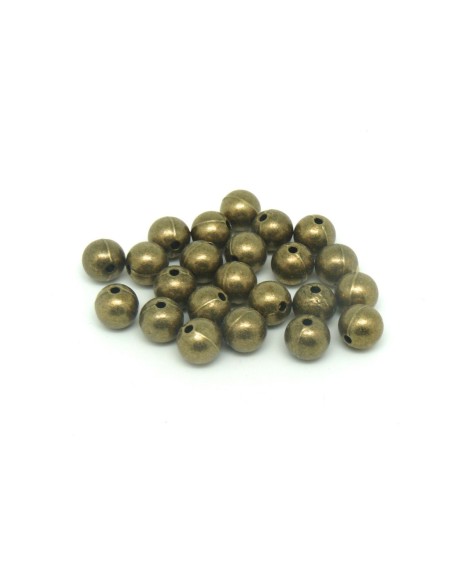 Perle ronde pas chère de couleur bronze
