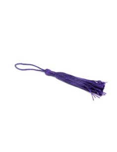 Pompon polyester 10-14cm violet brillant