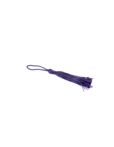 Pompon polyester violet brillant pour bijoux de sacs