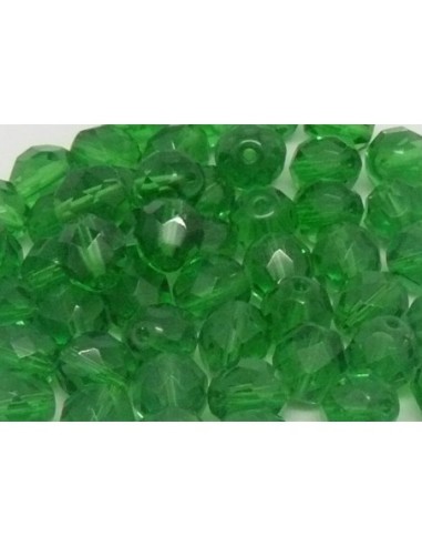 Perle 8mm à facette en verre