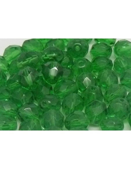 Perle 8mm à facette en verre