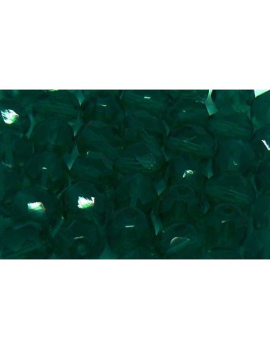 Perle à facette vert foncé 8mm