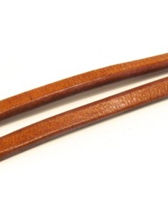 R-20cm Cuir regaliz 10mm x 6mm de couleur marron caramel...