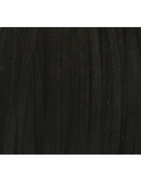 R-1m de Cordon daim plat 4mm de couleur marron foncé brun