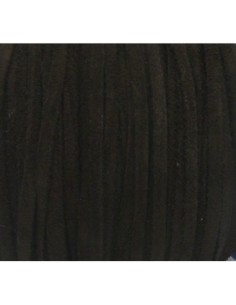 R-1m de Cordon daim plat 4mm de couleur marron foncé brun 2