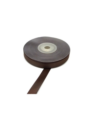 5m ruban gros grain de largeur 10mm souple de couleur marron