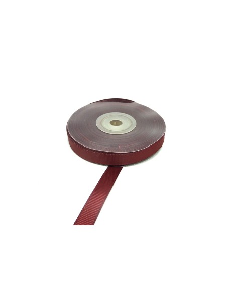 5m ruban gros grain de largeur 10mm souple de couleur rouge grenat, bordeaux