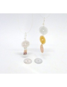 R-2 Estampes en filigrane ronde rosace très fine, légère... 2