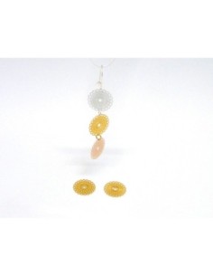 2 Estampes en filigrane ronde rosace très fine, légère travaillé 15,2mm en métal doré 2