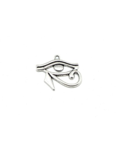 pendentif métal argenté  oeil Egyptien, oeil d'Horus 