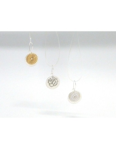 2 Breloques disques lisse brillant très fin 18,2mm en métal argenté lisse effet miroir