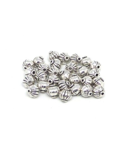 Connecteur toupie argenté strié pas cher