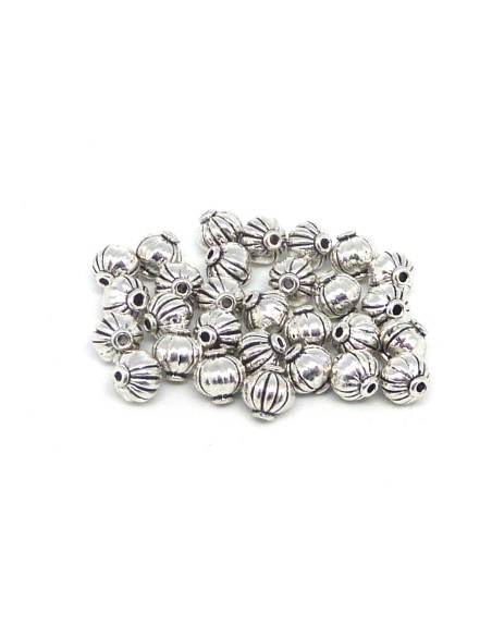 Connecteur toupie argenté strié pas cher