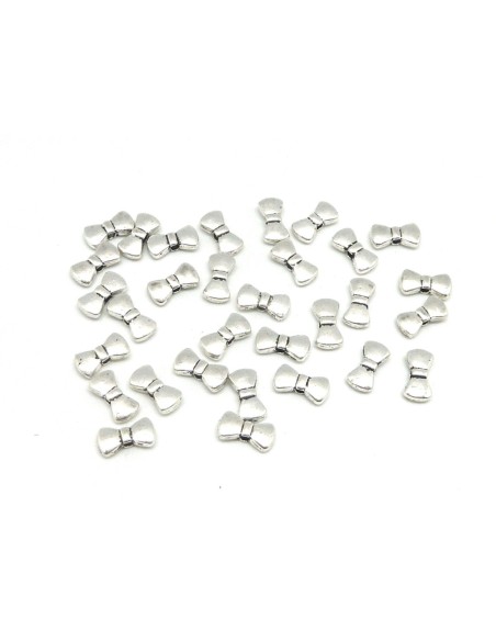 Perle noeud argenté en métal pas chère