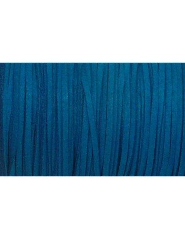 Cordon suédine bleu électrique vif 2,5mm