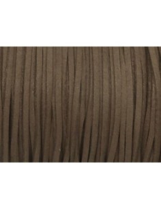 Cordon suédine marron fauve 2,5mm