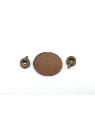 20 bélières en métal de couleur bronze pour...