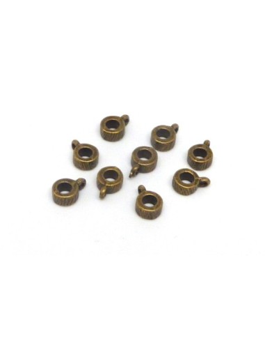 20 bélières en métal de couleur bronze pour...