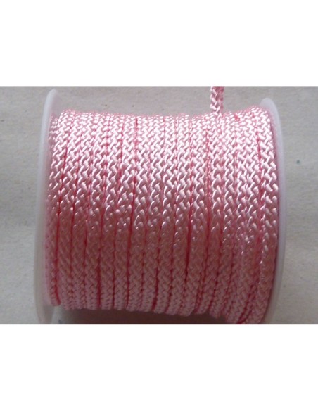 Cordon polyester rose pâle layette