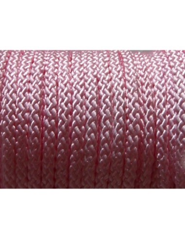 Cordon polyester rose layette 2mm