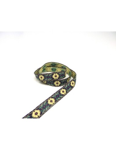 1,5m ruban ethnique tissé de largeur 14mm