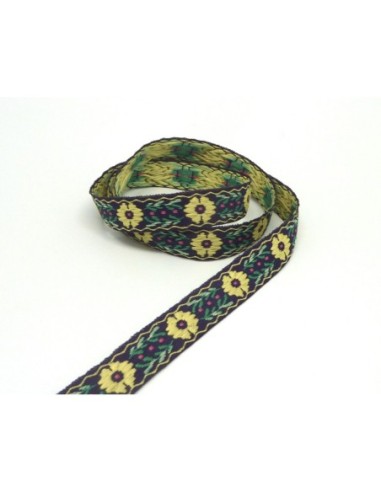 1,5m ruban ethnique tissé de largeur 14mm