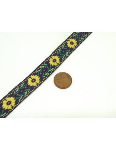 1,5m ruban ethnique tissé de largeur 14mm