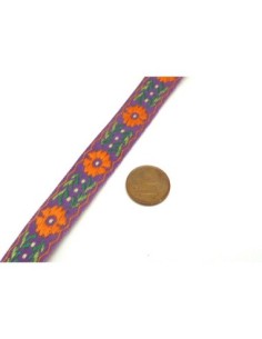 R-1,5m ruban ethnique tissé de largeur 14mm 2