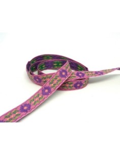 R-1,5m ruban ethnique tissé de largeur 14mm