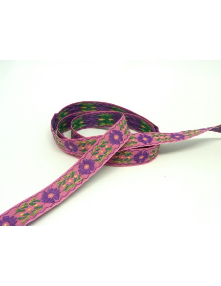 R-1,5m ruban ethnique tissé de largeur 14mm