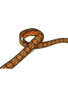 R-1m ruban ethnique tissé de largeur 16mm motif... 2