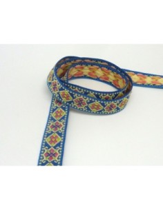 Ruban ethnique tissé 16mm style aztèque 2