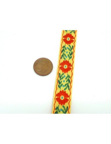 1,5m ruban ethnique tissé de largeur 14mm