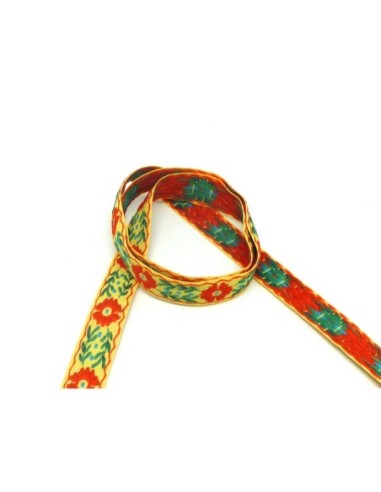 1,5m ruban ethnique tissé de largeur 14mm