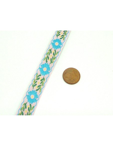 R-1,5m ruban ethnique tissé de largeur 14mm