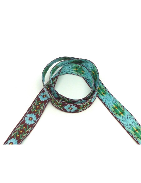 R-90cm ruban ethnique tissé de largeur 14mm