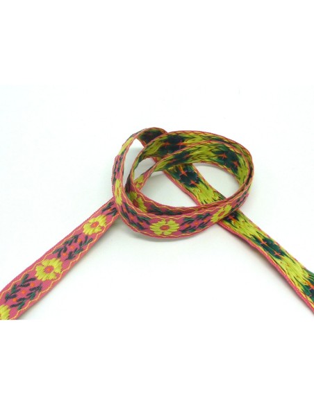 1,5m ruban ethnique tissé de largeur 14mm