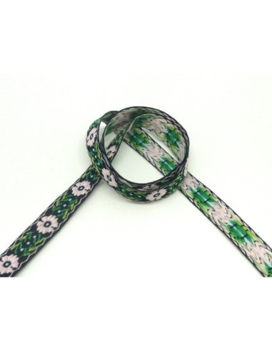 1,5m ruban ethnique tissé de largeur 14mm